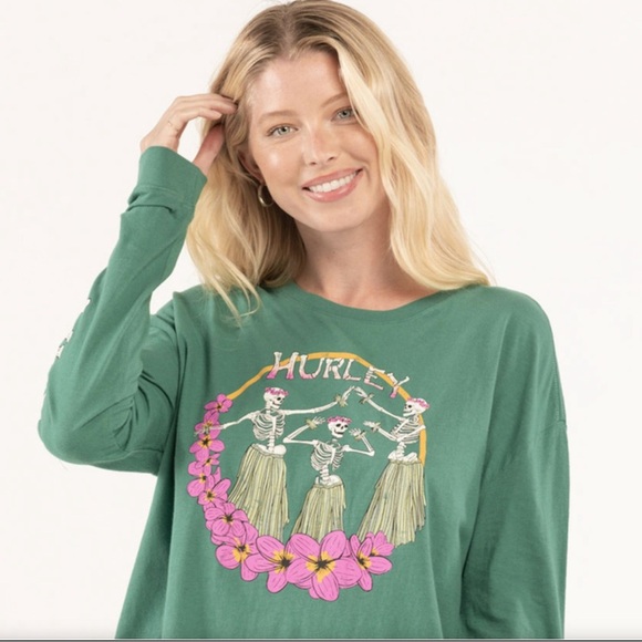 HURLEY HULASKEL Womens Oversized Tee size large - Picture 2 of 8